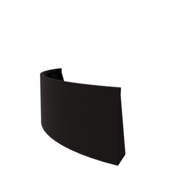 Stützmauer aus Stahl - Außenkurve - 150 x 150 x 60 cm - RAL9005 matte (schwarz)