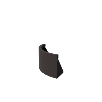 Stützmauer aus Stahl - Außenkurve - 50 x 50 x 30 cm - RAL7016 matte (anthrazitgrau)