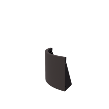 Stützmauer aus Stahl - Außenkurve - 50 x 50 x 40 cm - RAL7016 matte (anthrazitgrau)