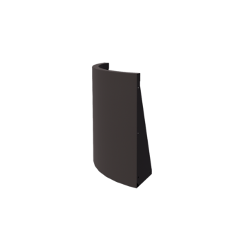 Stützmauer aus Stahl - Außenkurve - 50 x 50 x 60 cm - RAL7016 matte (anthrazitgrau)