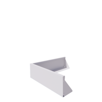 Stützmauer aus Stahl - Außenecke - 100 x 100 x 30 cm - RAL9010 matte (weiß)