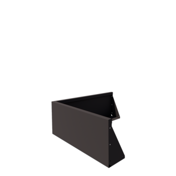 Stützmauer aus Stahl - Außenecke - 100 x 100 x 40 cm - RAL7016 matte (anthrazitgrau)