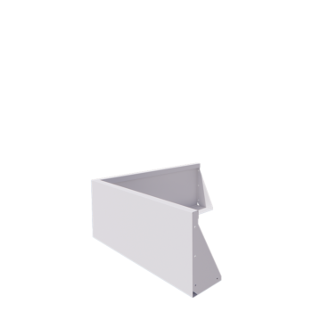 Stützmauer aus Stahl - Außenecke - 100 x 100 x 40 cm - RAL9010 matte (weiß)