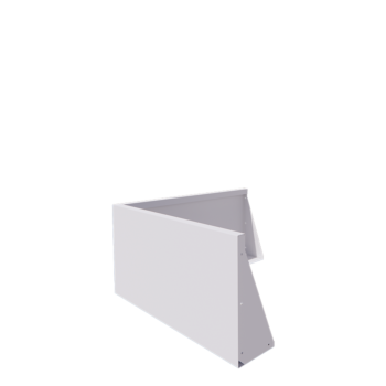 Stützmauer aus Stahl - Außenecke - 100 x 100 x 50 cm - RAL9010 matte (weiß)