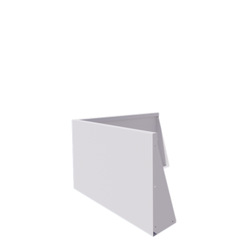 Stützmauer aus Stahl - Außenecke - 100 x 100 x 60 cm - RAL9010 matte (weiß)