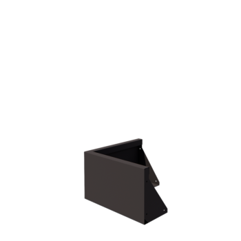 Stützmauer aus Stahl - Außenecke - 50 x 50 x 30 cm - Andere RAL farbe