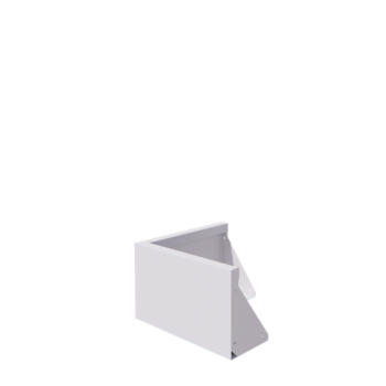 Stützmauer aus Stahl - Außenecke - 50 x 50 x 30 cm - RAL9010 matte (weiß)