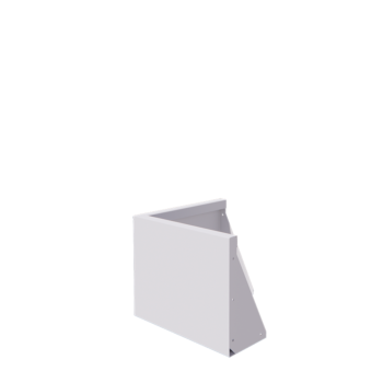 Stützmauer aus Stahl - Außenecke - 50 x 50 x 40 cm - RAL9010 matte (weiß)