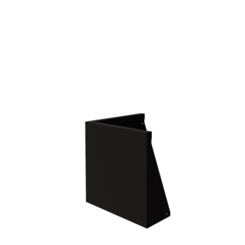 Stützmauer aus Stahl - Außenecke - 50 x 50 x 50 cm - RAL9005 matte (schwarz)