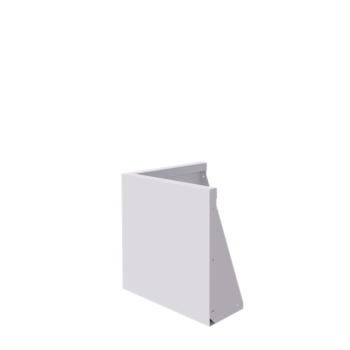 Stützmauer aus Stahl - Außenecke - 50 x 50 x 50 cm - RAL9010 matte (weiß)