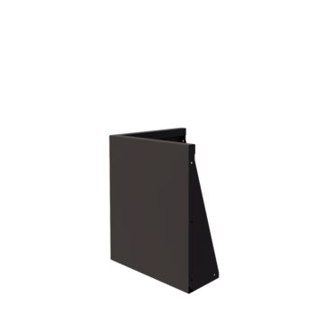 Stützmauer aus Stahl - Außenecke - 50 x 50 x 60 cm - RAL7016 matte (anthrazitgrau)