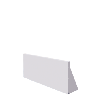 Stützmauer aus Stahl - Gerade - 100 x 40 cm - RAL9010 matte (weiß)