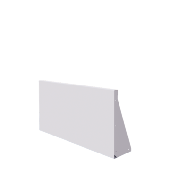 Stützmauer aus Stahl - Gerade - 100 x 50 cm - RAL9010 matte (weiß)