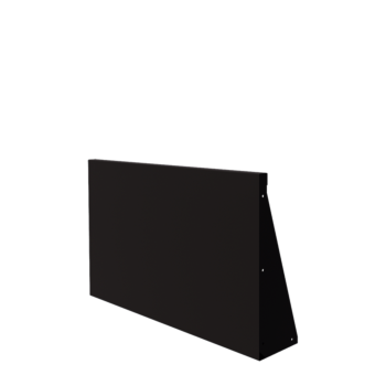 Stützmauer aus Stahl - Gerade - 100 x 60 cm - RAL9005 matte (schwarz)