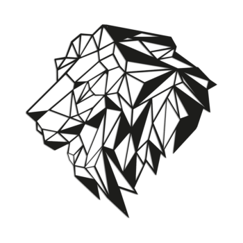 Wanddeko aus Metall - Löwe 2.0 Large - 81,3 x 80 cm