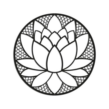 Wanddekoration aus Metall Lotusblume