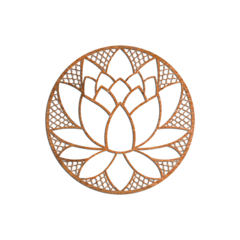 Cortenstahl Wanddeko - Lotusblume Small - 50 x 50 cm