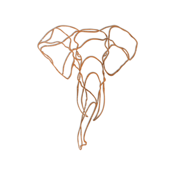 Cortenstahl Wanddeko - Elefant 1.0 Large - 100 x 80,1 cm