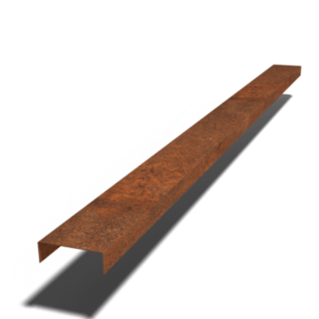 Aufsatzprofil Cortenstahl 5 x 15 x 5 cm (Länge 240 cm)
