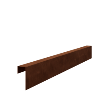 Aufsatzprofil Cortenstahl 15 x 6 x 5 cm (Länge 240 cm)