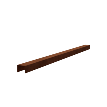 Aufsatzprofil Cortenstahl 5 x 6 x 5 cm (Länge 240 cm)