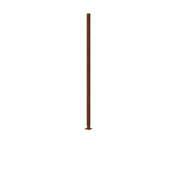 Pfosten aus Cortenstahl mit Grundplatte 190 x 6 x 3 cm