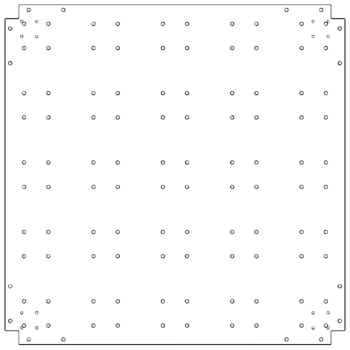 Bodenplatte aus verzinktem Stahl - 100 x 100 cm