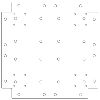 Bodenplatte aus verzinktem Stahl 40 x 40 cm