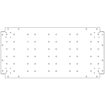Bodenplatte aus verzinktem Stahl - 50 x 100 cm