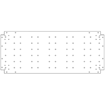 Bodenplatte aus verzinktem Stahl - 50 x 120 cm