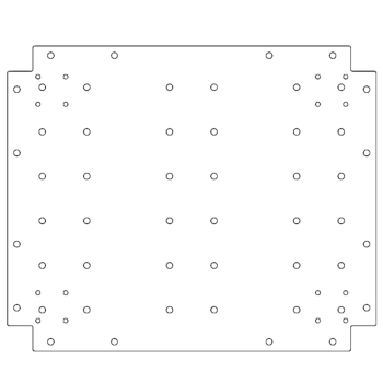 Bodenplatte aus verzinktem Stahl - 50 x 60 cm
