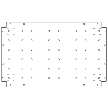 Bodenplatte aus verzinktem Stahl - 50 x 80 cm