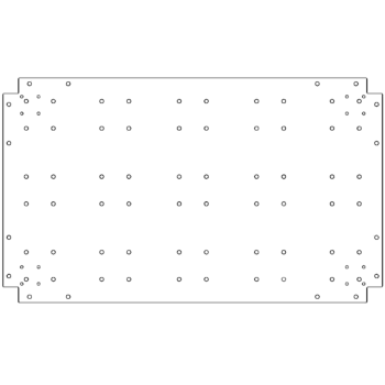 Bodenplatte aus verzinktem Stahl - 60 x 100 cm