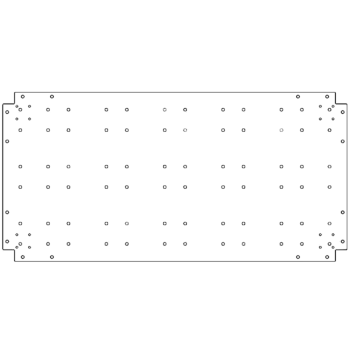 Bodenplatte aus verzinktem Stahl - 60 x 120 cm