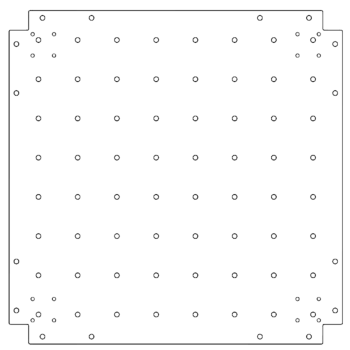 Bodenplatte aus verzinktem Stahl - 70 x 70 cm