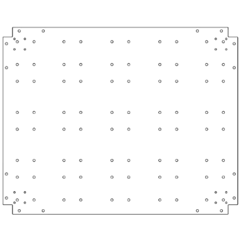 Bodenplatte aus verzinktem Stahl - 80 x 100 cm