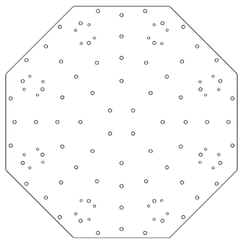 Bodenplatte aus verzinktem Stahl - Achteckig - 72,4 x 72,4 cm