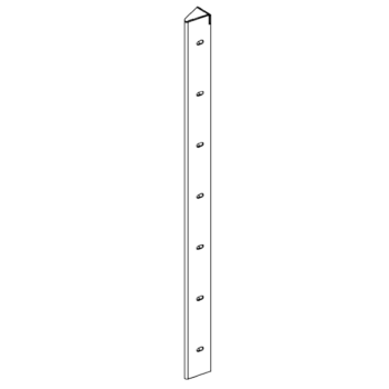 Cortenstahl Eckstück 30° 70 cm