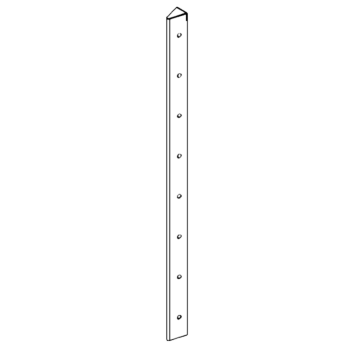 Cortenstahl Eckstück 30° 80 cm