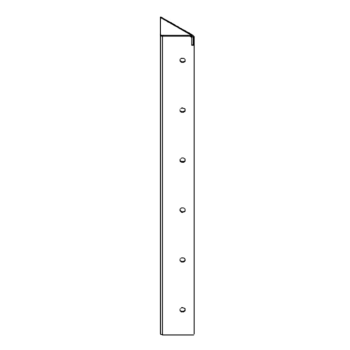 Cortenstahl Eckstück 90° 60 cm