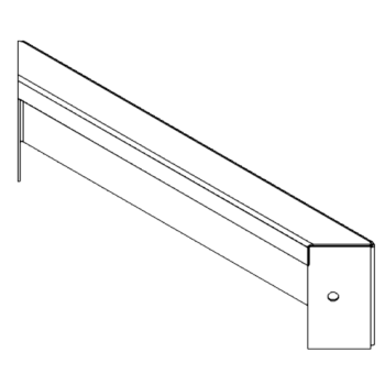 Pflanzkübel aus Stahl - Paneel - 10 x 40 cm - RAL7016 matte (anthrazitgrau)