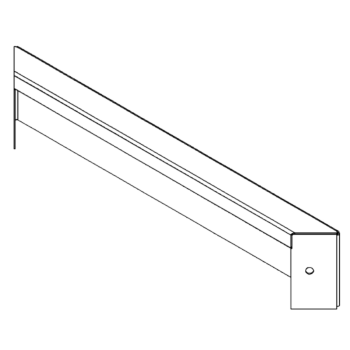 Pflanzkübel aus Stahl - Paneel - 10 x 50 cm - RAL7016 matte (anthrazitgrau)
