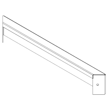 Pflanzkübel aus Stahl - Paneel - 10 x 60 cm - RAL9010 matte (weiß)