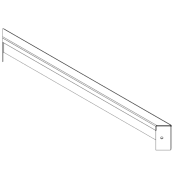 Pflanzkübel aus Stahl - Paneel - 10 x 80 cm - RAL9005 matte (schwarz)