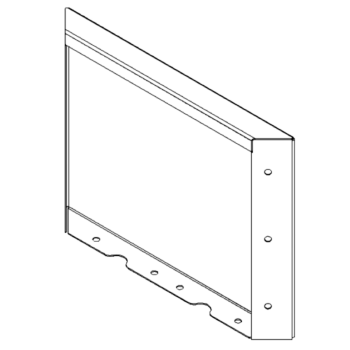 Pflanzkübel aus Stahl - Paneel - 30 x 40 cm - RAL9010 matte (weiß)