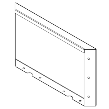Pflanzkübel aus Stahl - Paneel - 30 x 50 cm - RAL9005 matte (schwarz)