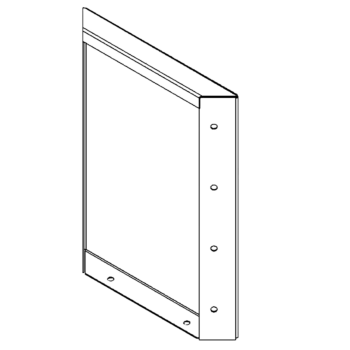 Pflanzkübel aus Stahl - Paneel - 40 x 30 cm - RAL9005 matte (schwarz)