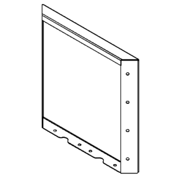 Pflanzkübel aus Stahl - Paneel - 40 x 40 cm - RAL9010 matte (weiß)