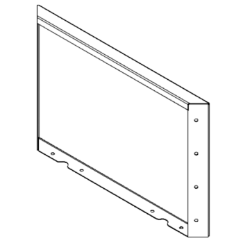Pflanzkübel aus Stahl - Paneel - 40 x 60 cm - RAL9005 matte (schwarz)