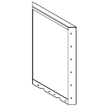 Pflanzkübel aus Stahl - Paneel - 60 x 40 cm - RAL9010 matte (weiß)
